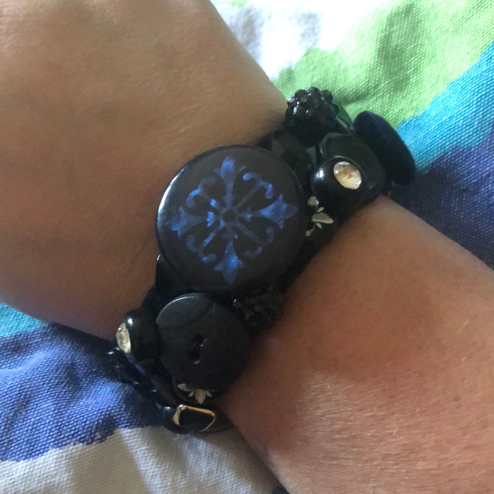 “Buttoned Up” Hand crafted button bracelet